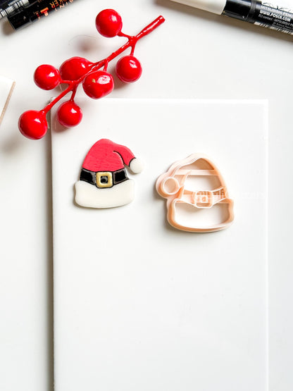 Santa Hat Clay Cutter: Christmas Polymer Clay Tool for Earrings & Charms