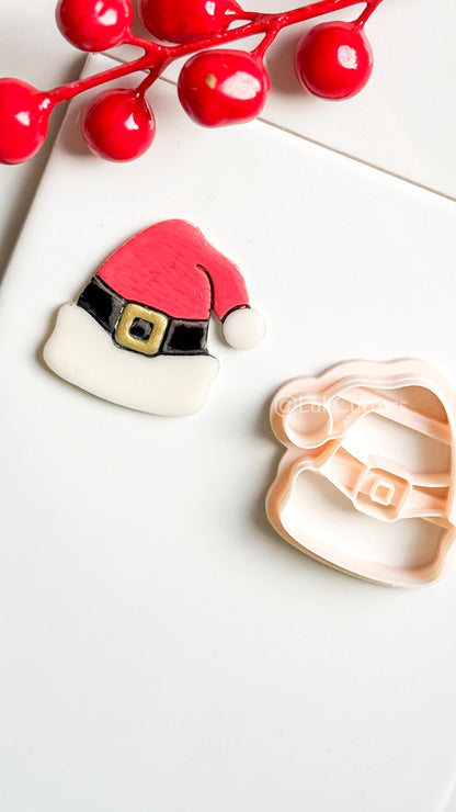 Santa Hat Clay Cutter: Christmas Polymer Clay Tool for Earrings & Charms