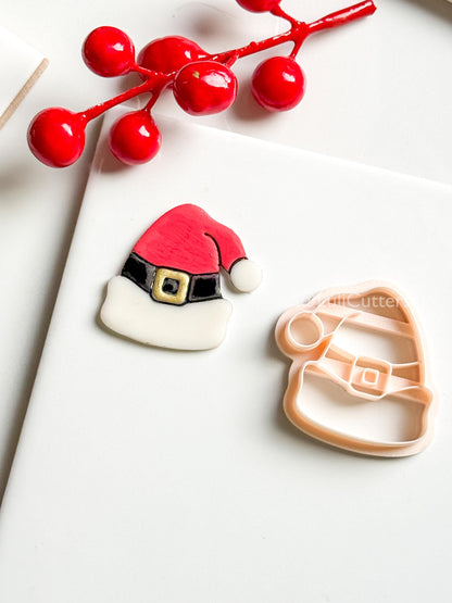 Santa Hat Clay Cutter: Christmas Polymer Clay Tool for Earrings & Charms