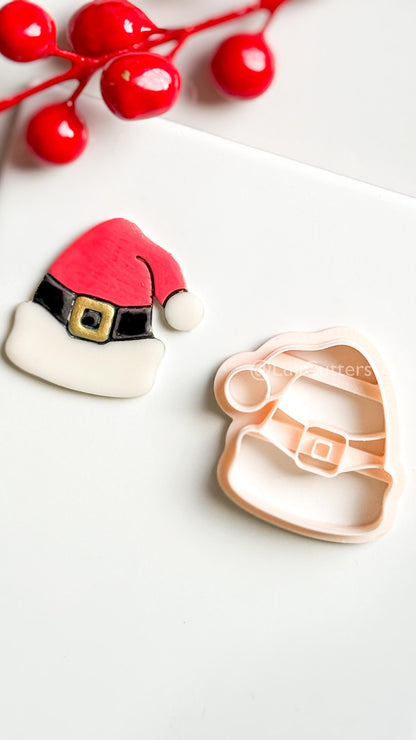 Santa Hat Clay Cutter: Christmas Polymer Clay Tool for Earrings & Charms
