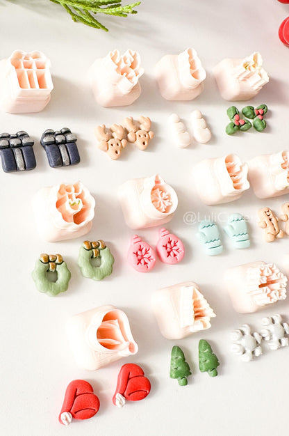 Christmas Mini Clay Cutter Set: Holiday Shapes, 12mm