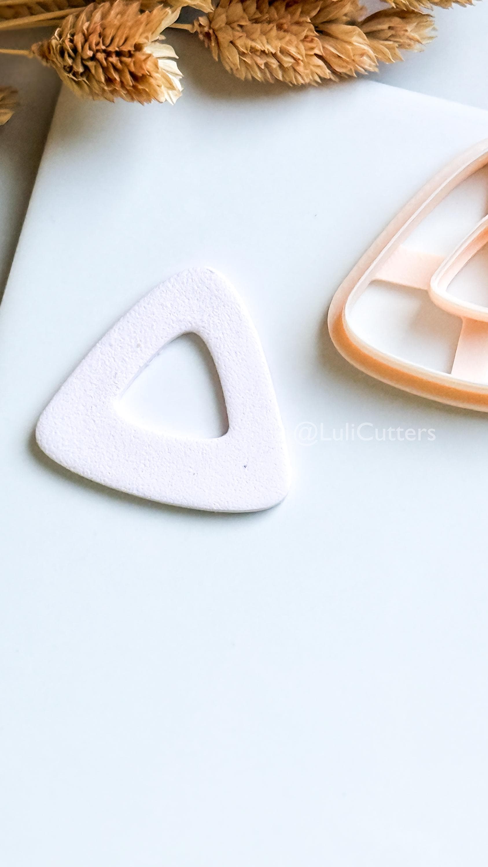 Basic Shapes - Rounded Triangle Clay Cutter Set: Geometric Polymer Clay Earring Shape
