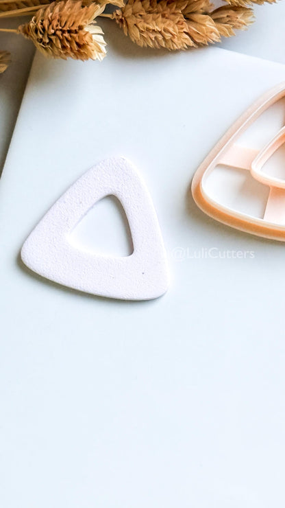 Basic Shapes - Rounded Triangle Clay Cutter Set: Geometric Polymer Clay Earring Shape