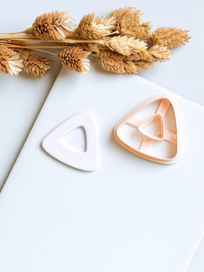 Basic Shapes - Rounded Triangle Clay Cutter Set: Geometric Polymer Clay Earring Shape