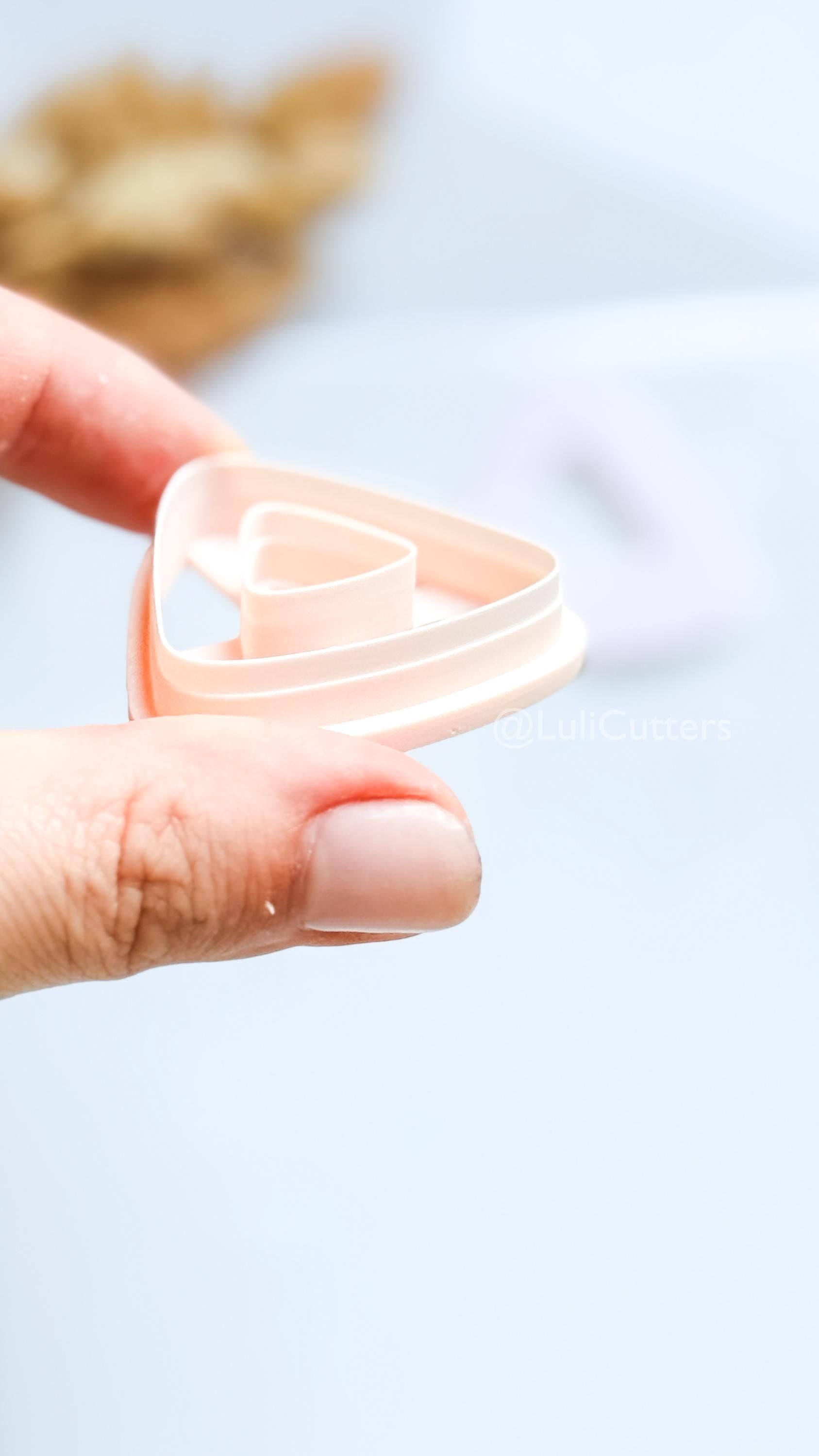 Basic Shapes - Rounded Triangle Clay Cutter Set: Geometric Polymer Clay Earring Shape