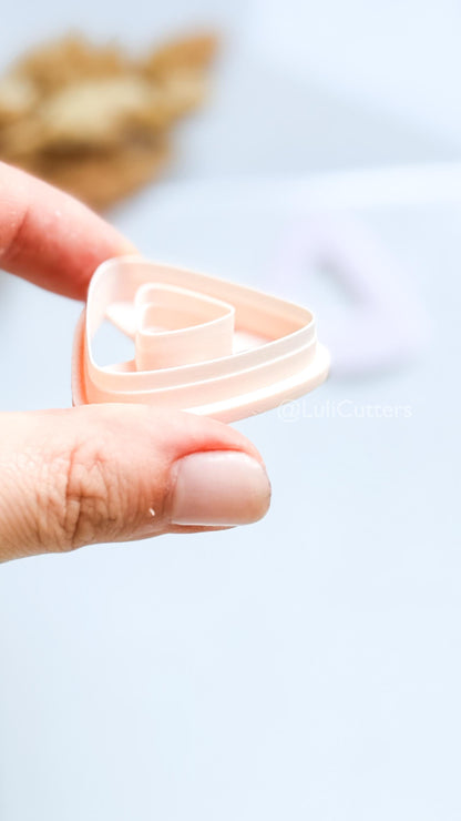 Basic Shapes - Rounded Triangle Clay Cutter Set: Geometric Polymer Clay Earring Shape