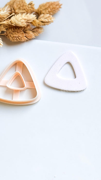 Basic Shapes - Rounded Triangle Clay Cutter Set: Geometric Polymer Clay Earring Shape