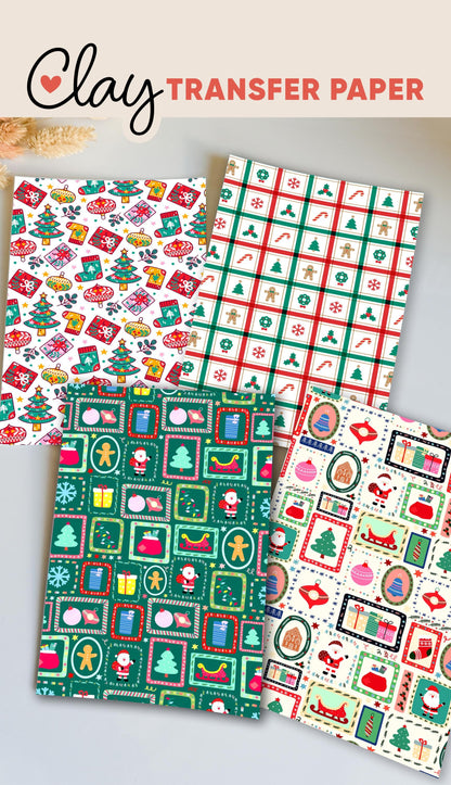 Christmas - Winter Transfer Papers – Festive Polymer Clay Surface Designs