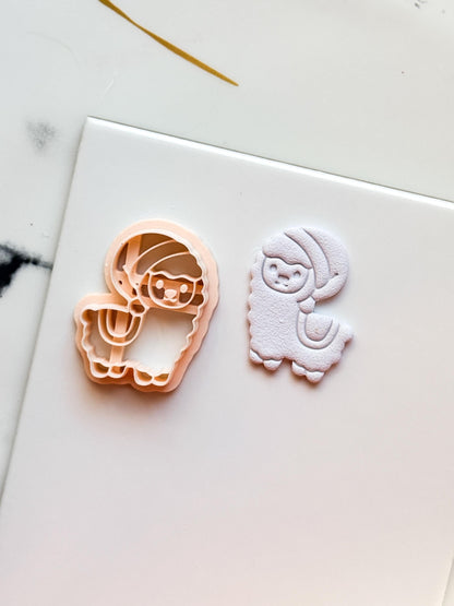 Christmas Llama Clay Cutter: Festive Polymer Clay Tool