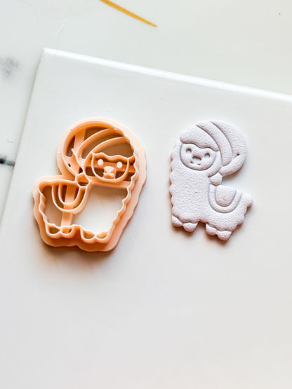 Christmas Llama Clay Cutter: Festive Polymer Clay Tool