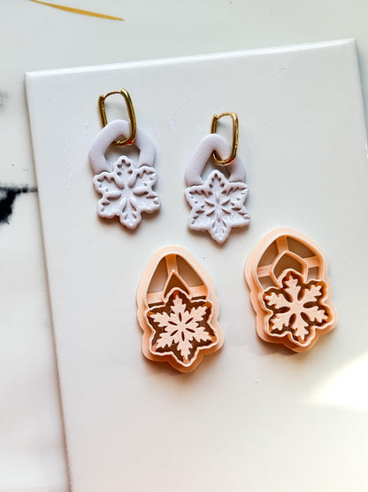Snowflake Earring Clay Cutters: Christmas Polymer Clay Tool