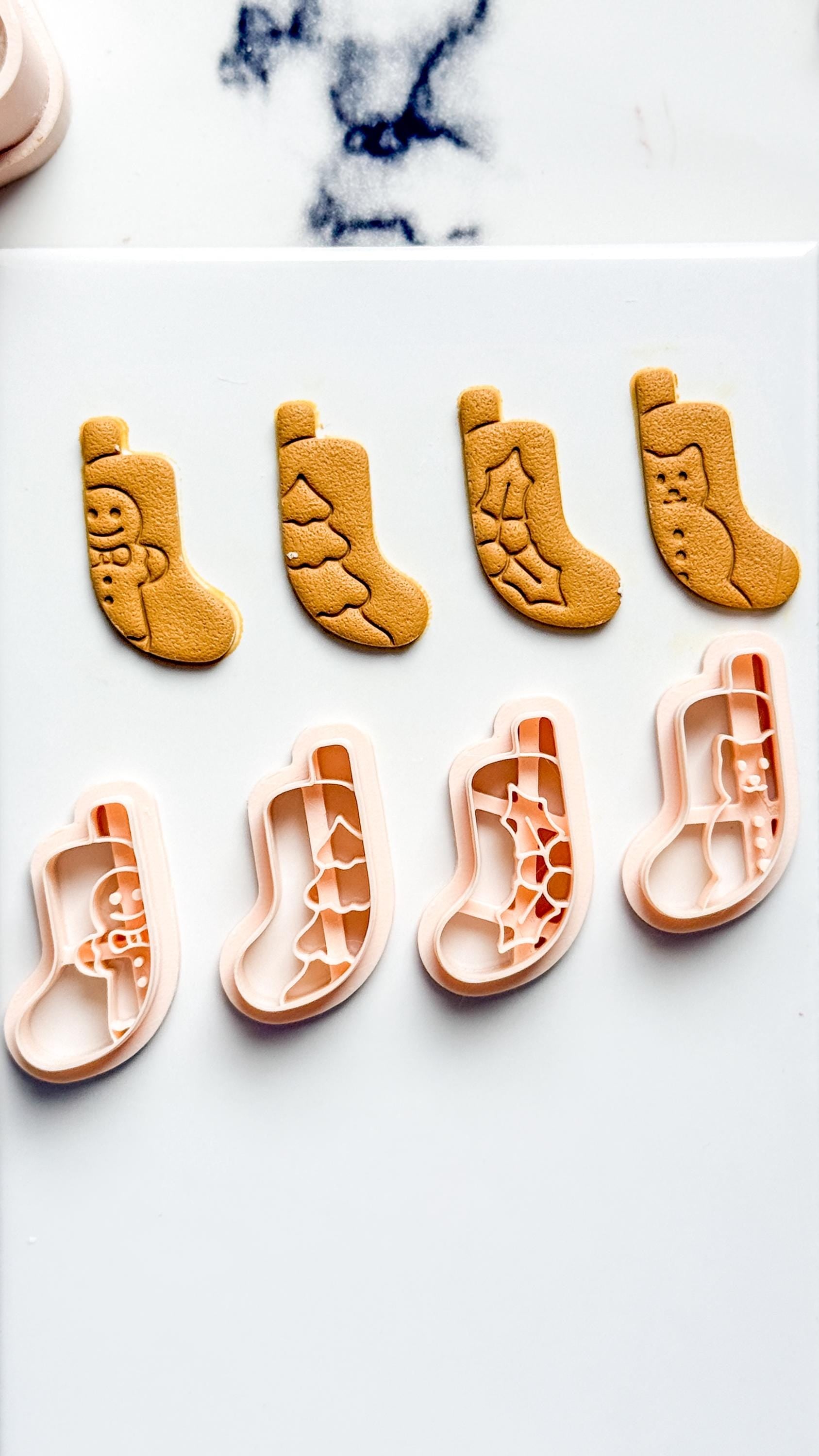 Christmas Stocking Clay Cutters: Holiday Polymer Clay Tools