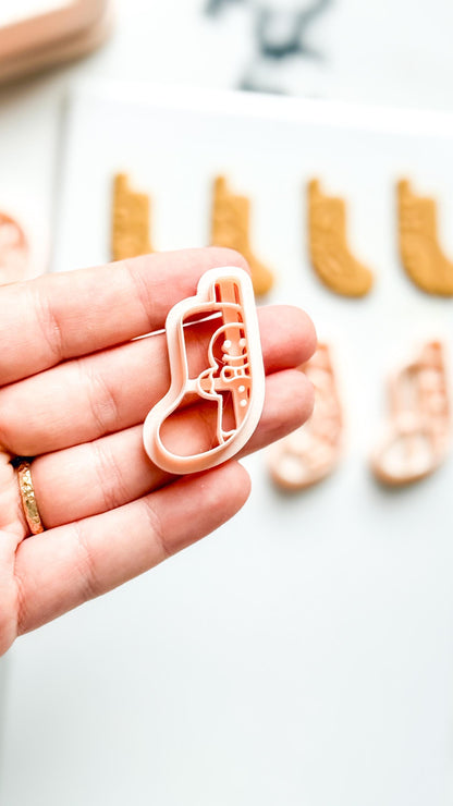 Christmas Stocking Clay Cutters: Holiday Polymer Clay Tools