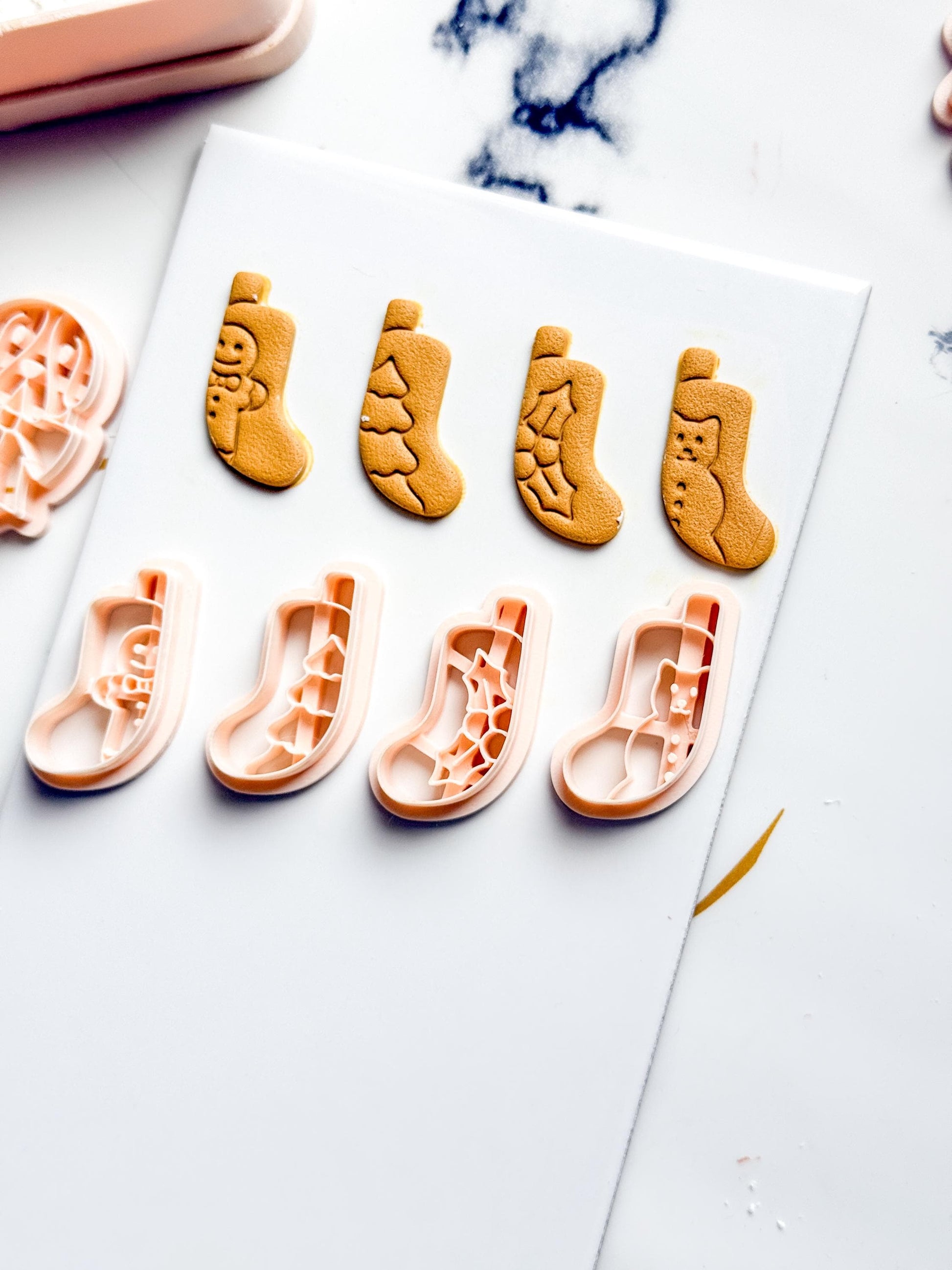 Christmas Stocking Clay Cutters: Holiday Polymer Clay Tools