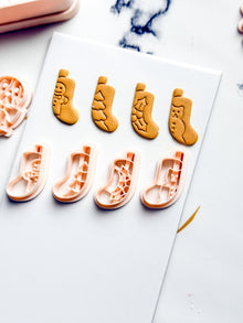 Christmas Stocking Clay Cutters: Holiday Polymer Clay Tools