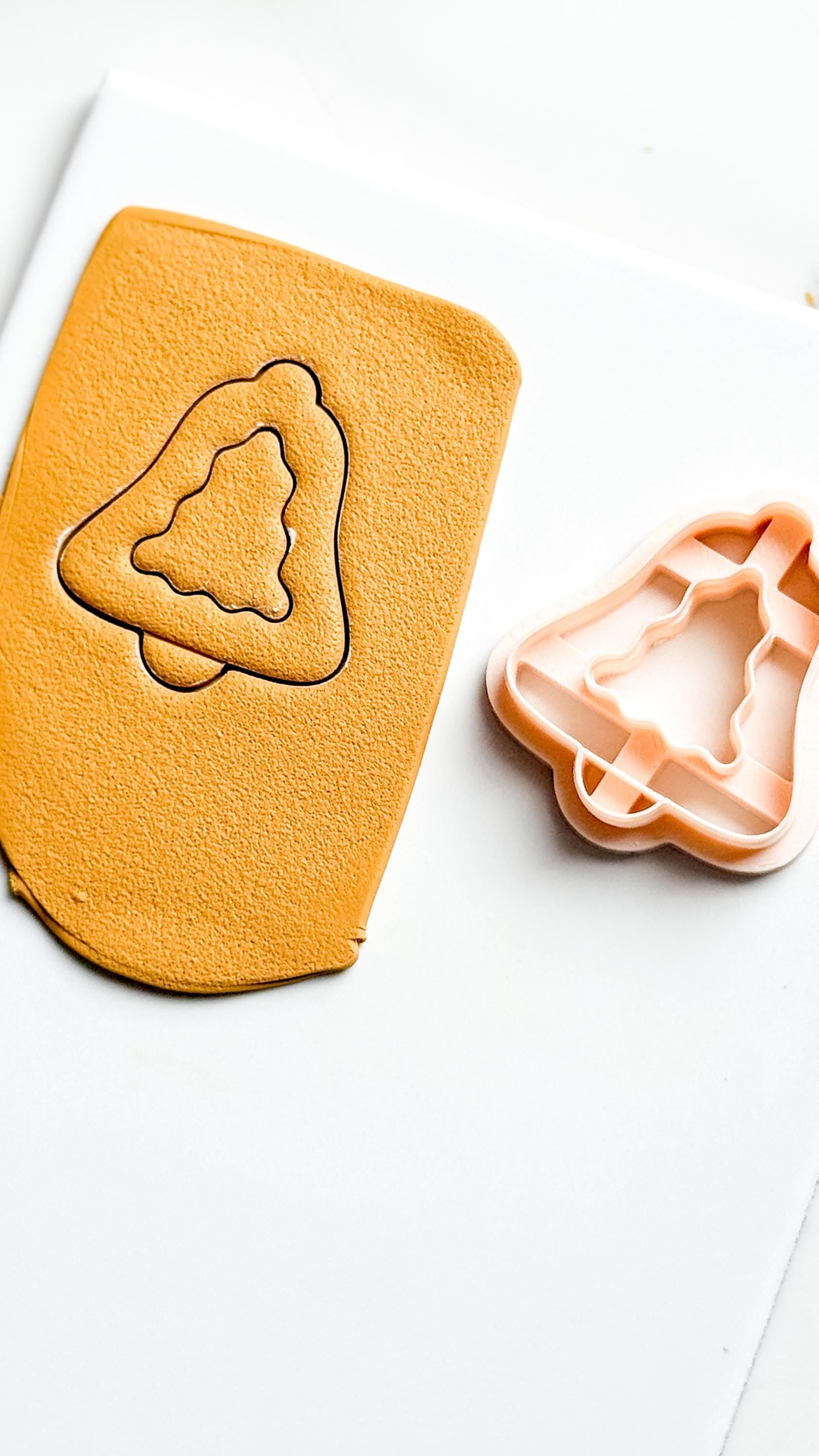 Christmas Bell Tree Clay Cutter: Holiday Polymer Clay Tool