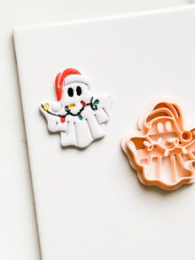 Christmas Ghost Clay Cutter: Festive Polymer Clay Emboss and Cut Tool