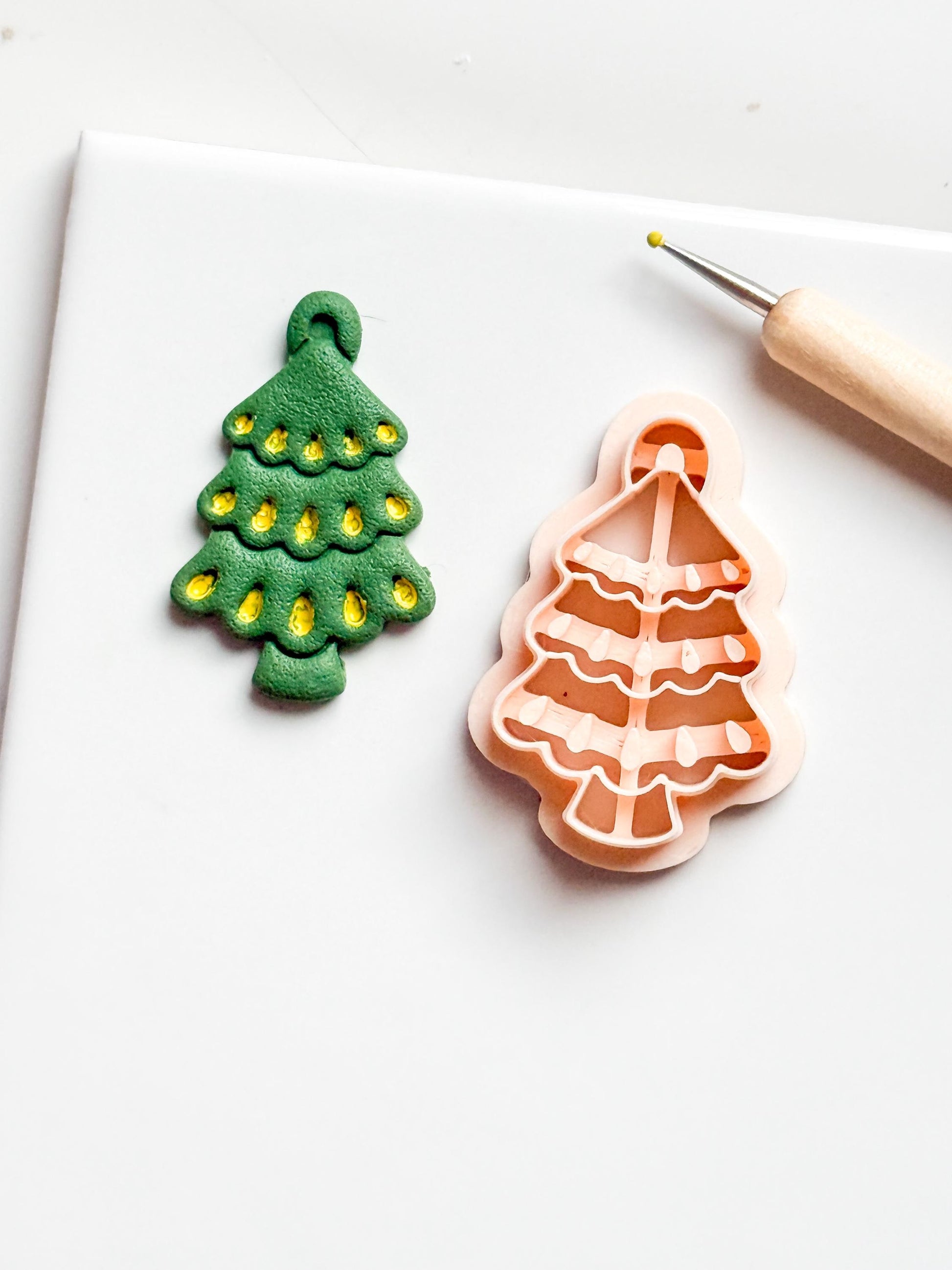 Christmas Tree Clay Cutter: Holiday Polymer Clay Tool