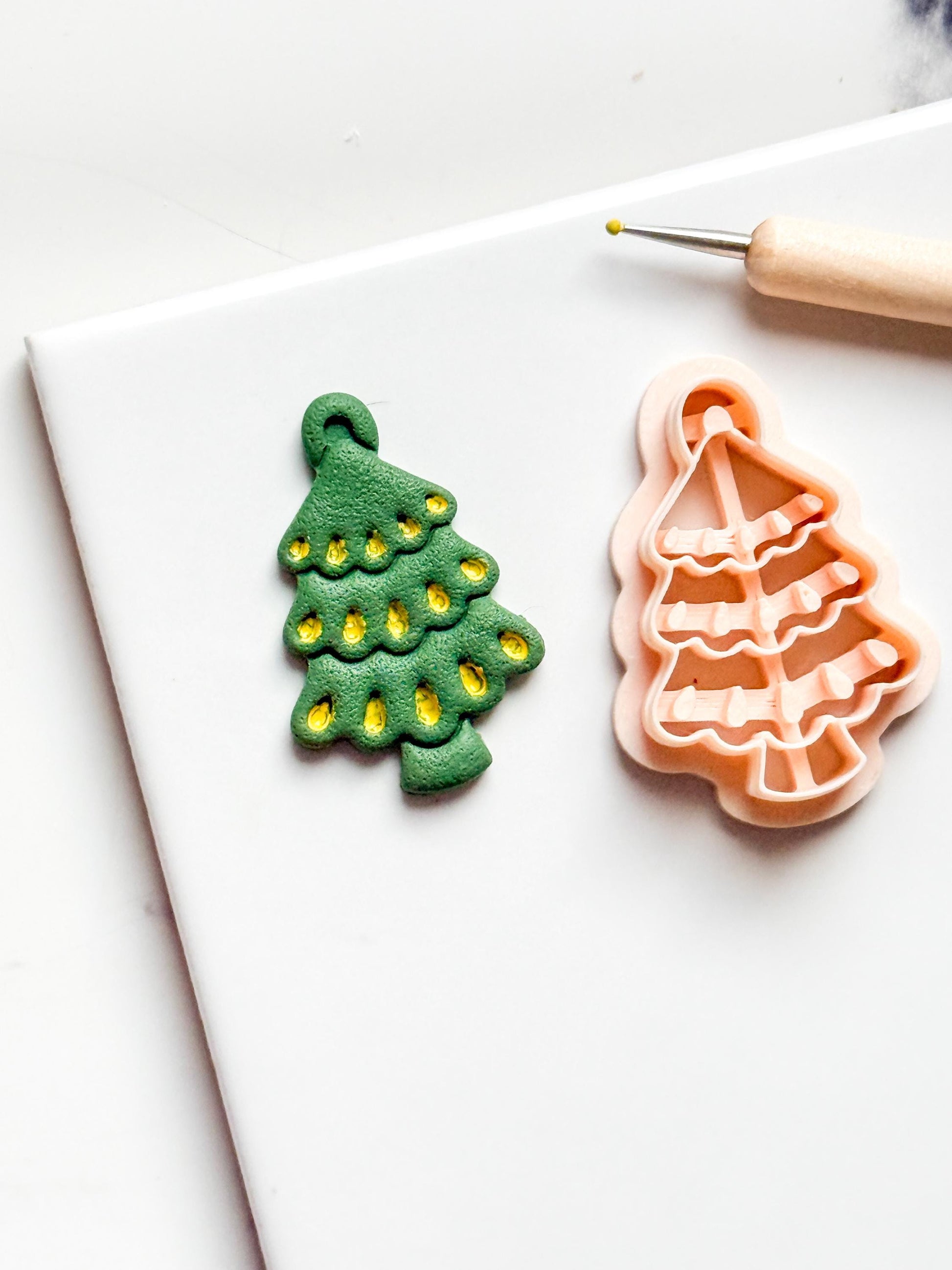 Christmas Tree Clay Cutter: Holiday Polymer Clay Tool