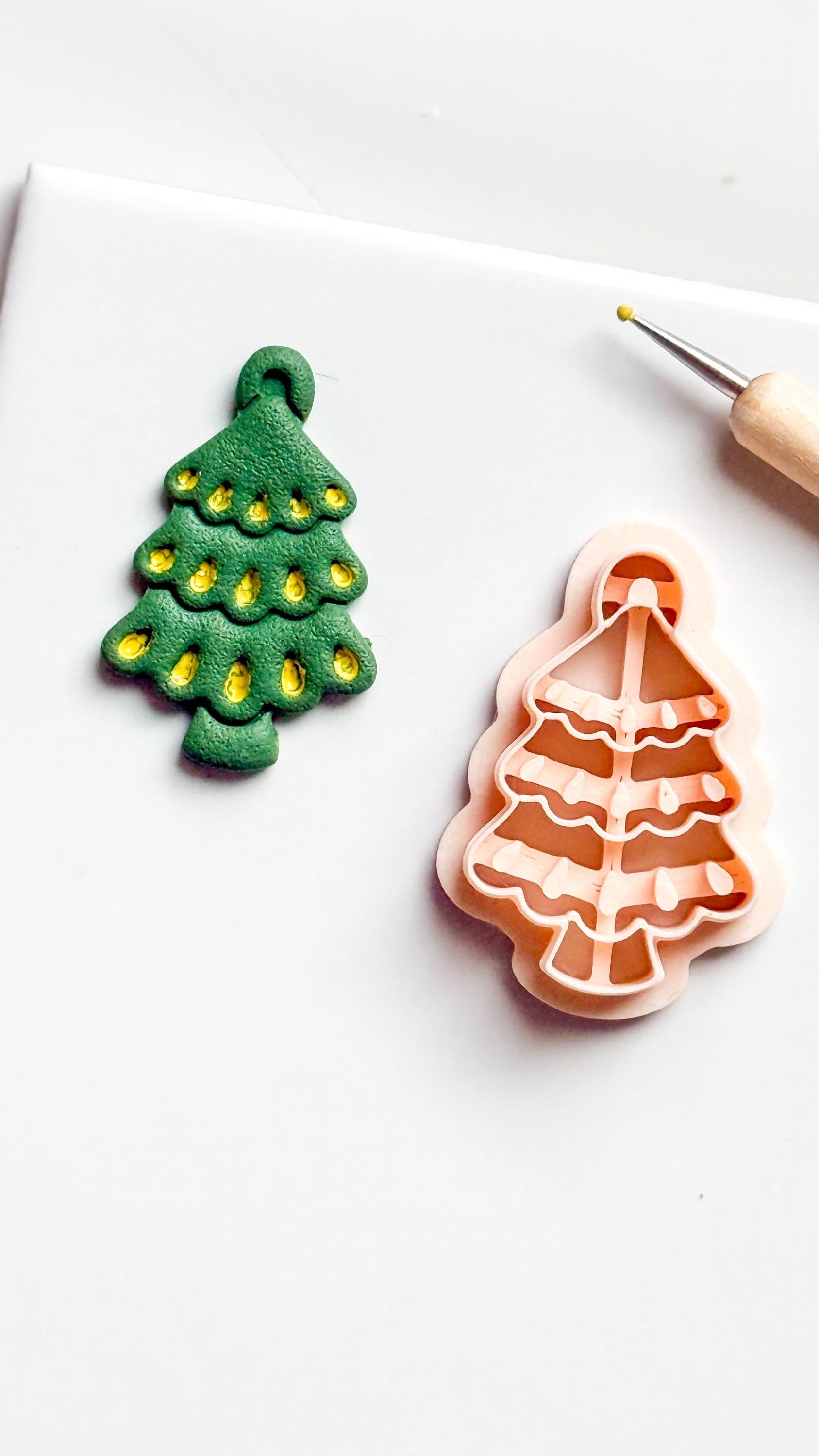 Christmas Tree Clay Cutter: Holiday Polymer Clay Tool