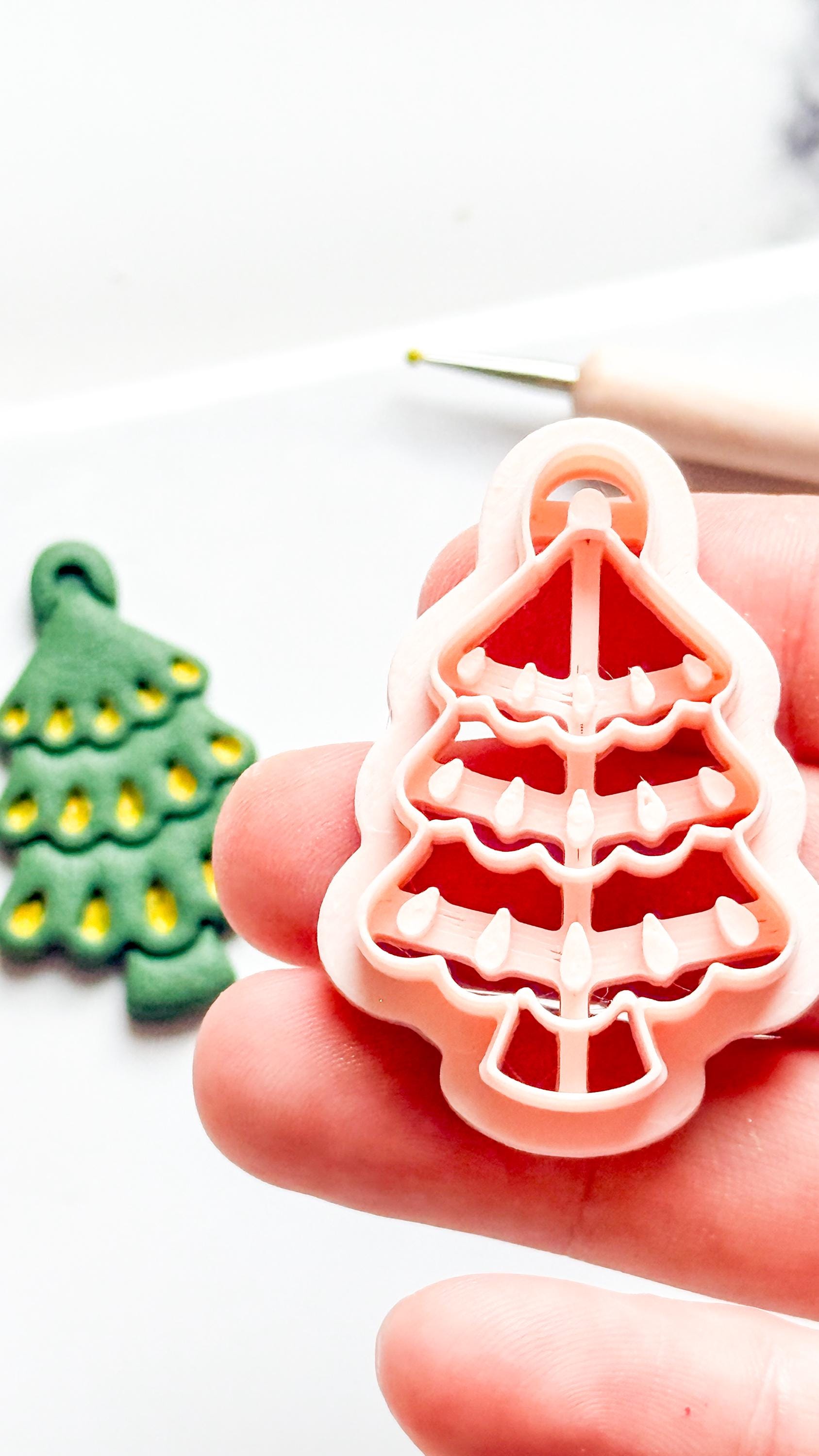 Christmas Tree Clay Cutter: Holiday Polymer Clay Tool