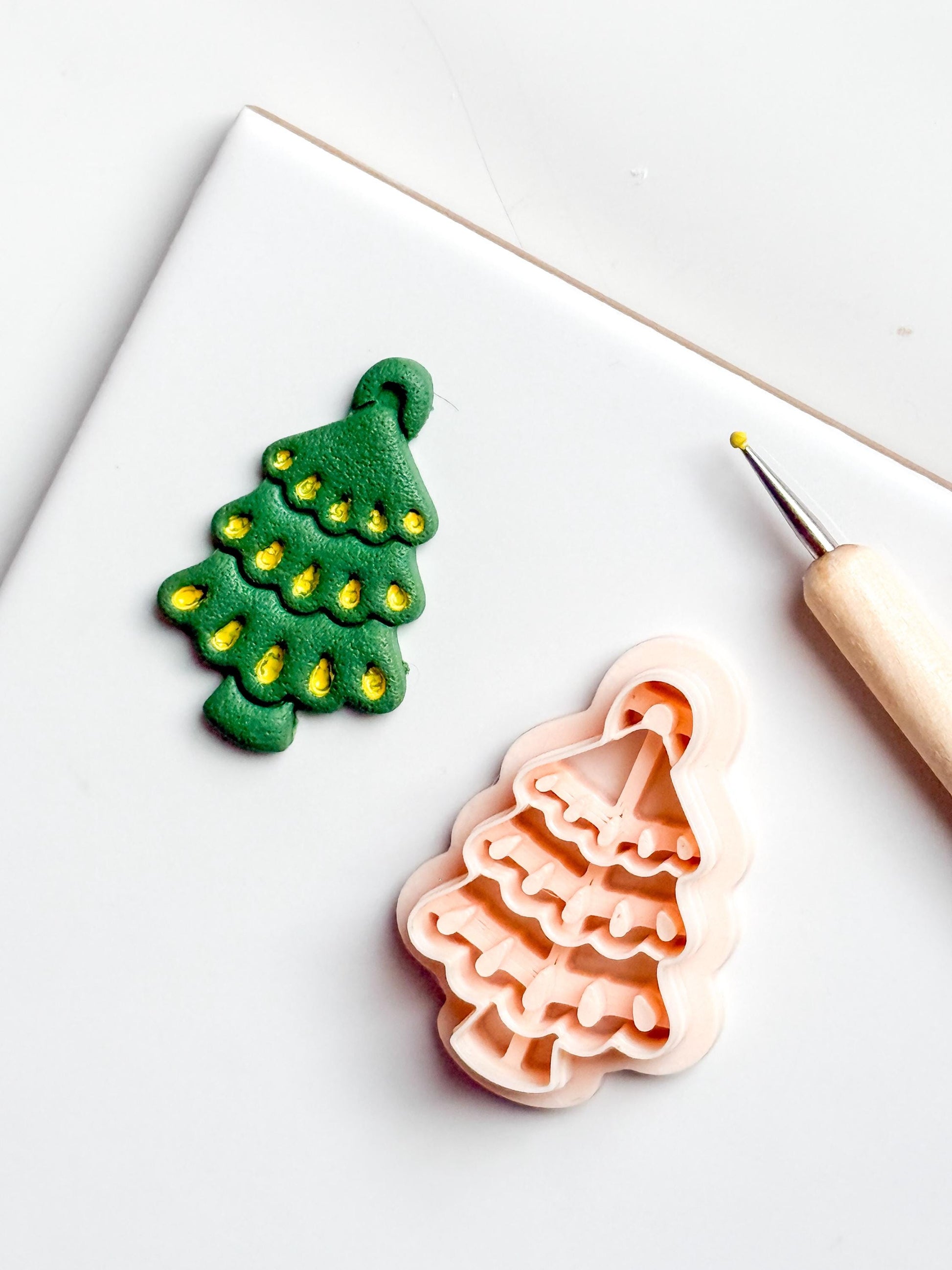 Christmas Tree Clay Cutter: Holiday Polymer Clay Tool