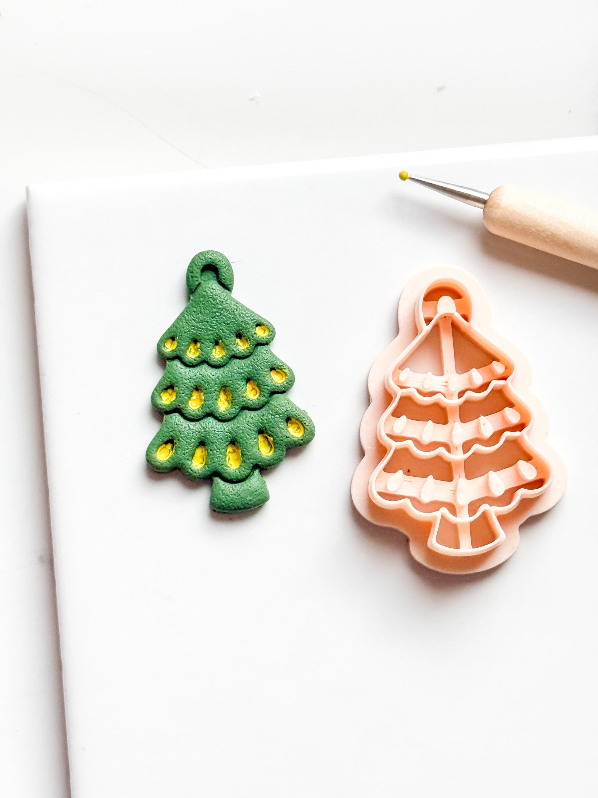 Christmas Tree Clay Cutter: Holiday Polymer Clay Tool