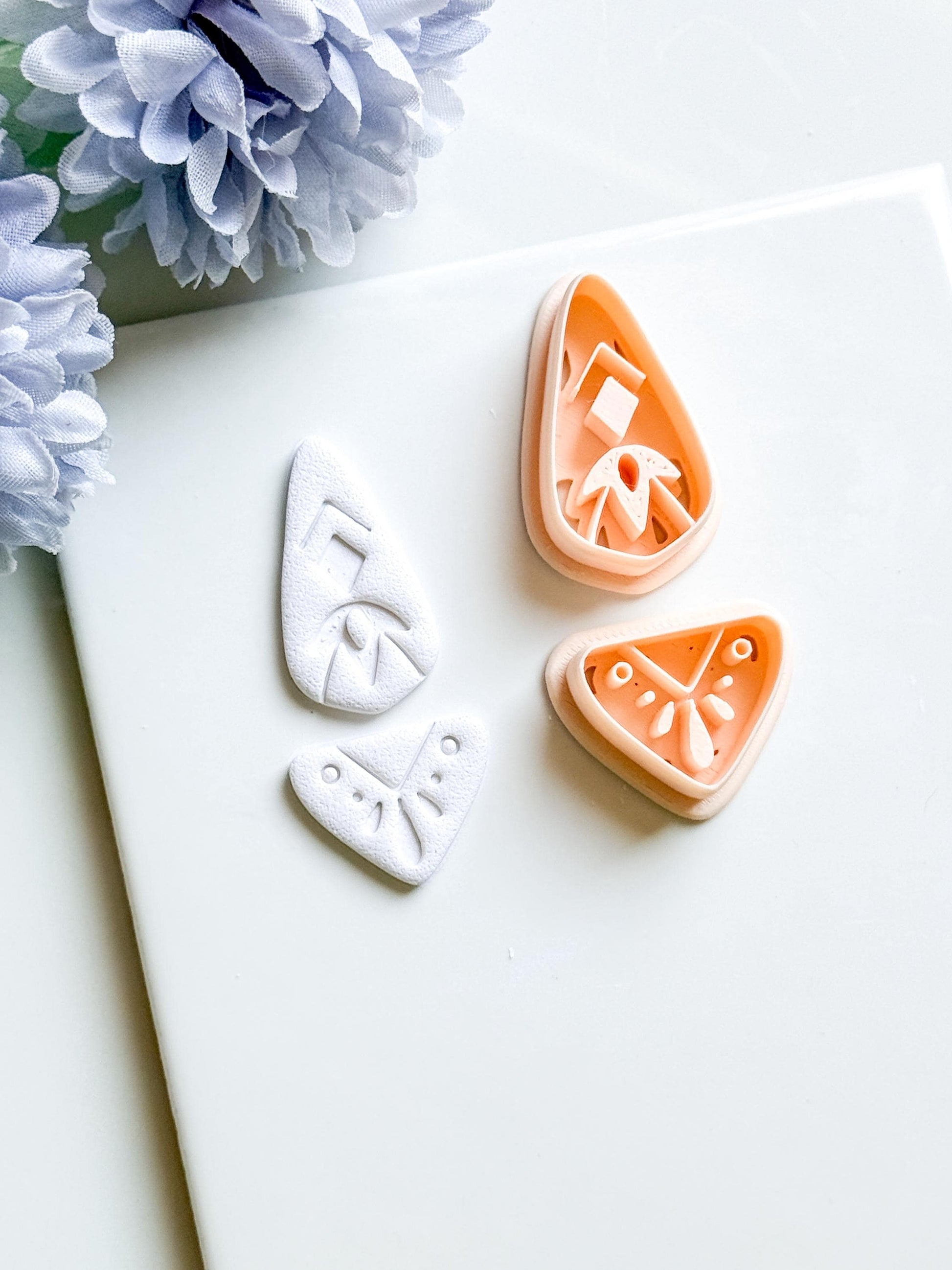 Savanna Drop Clay Cutter Set: Tribal Arrowhead Polymer Clay Tools