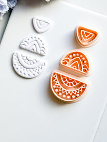 Savanna Half Moon Clay Cutter Set: Tribal Crescent Polymer Clay Tools