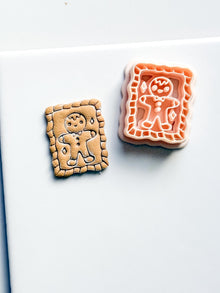 Gingerbread Stamp Clay Cutter: Wavy Edge Holiday Polymer Clay Tool