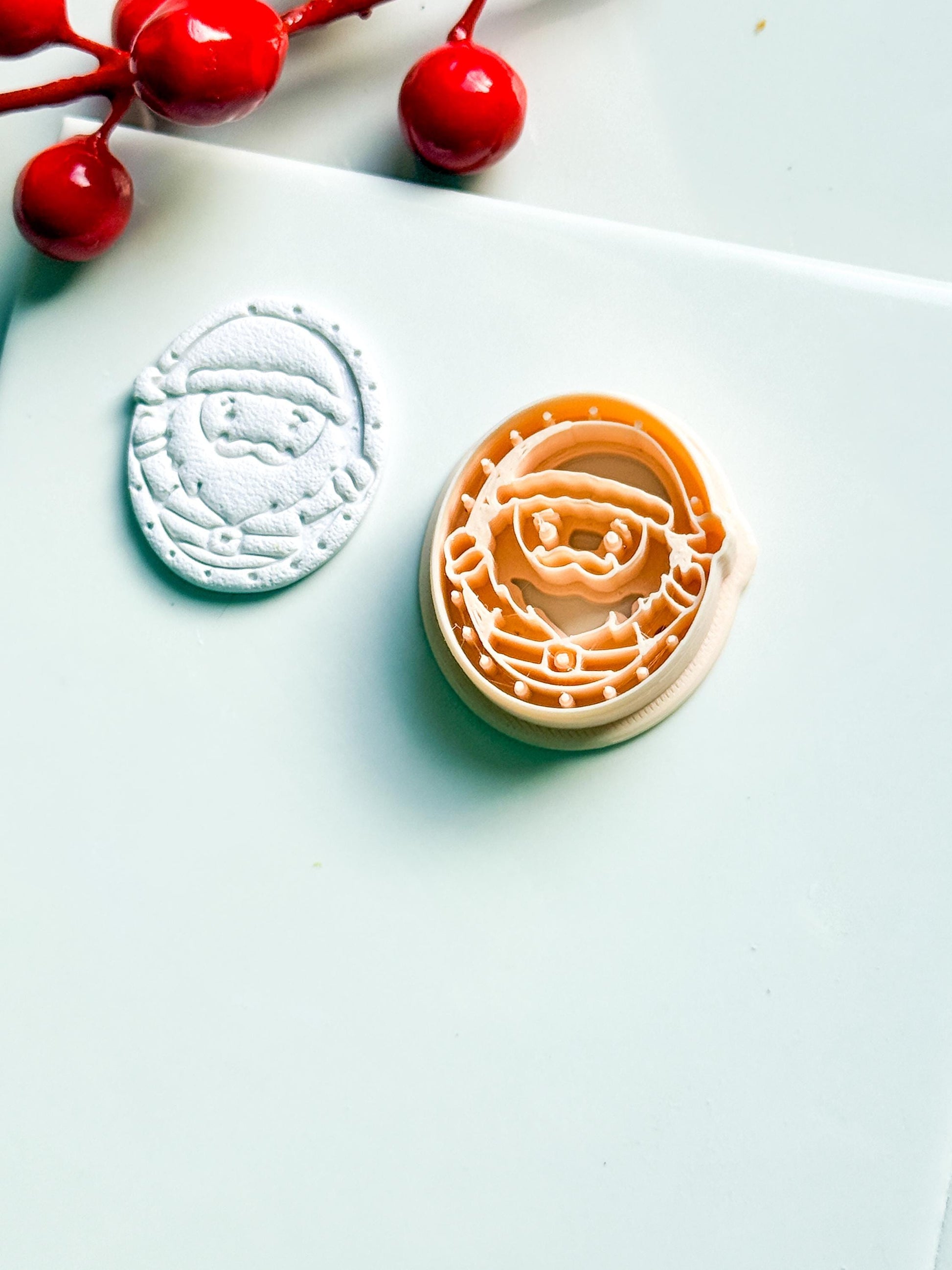 Jolly Santa Clay Cutter: Christmas Polymer Clay Tool