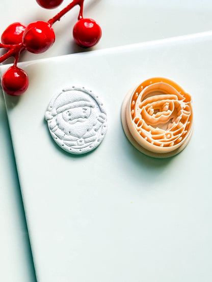 Jolly Santa Clay Cutter: Christmas Polymer Clay Tool
