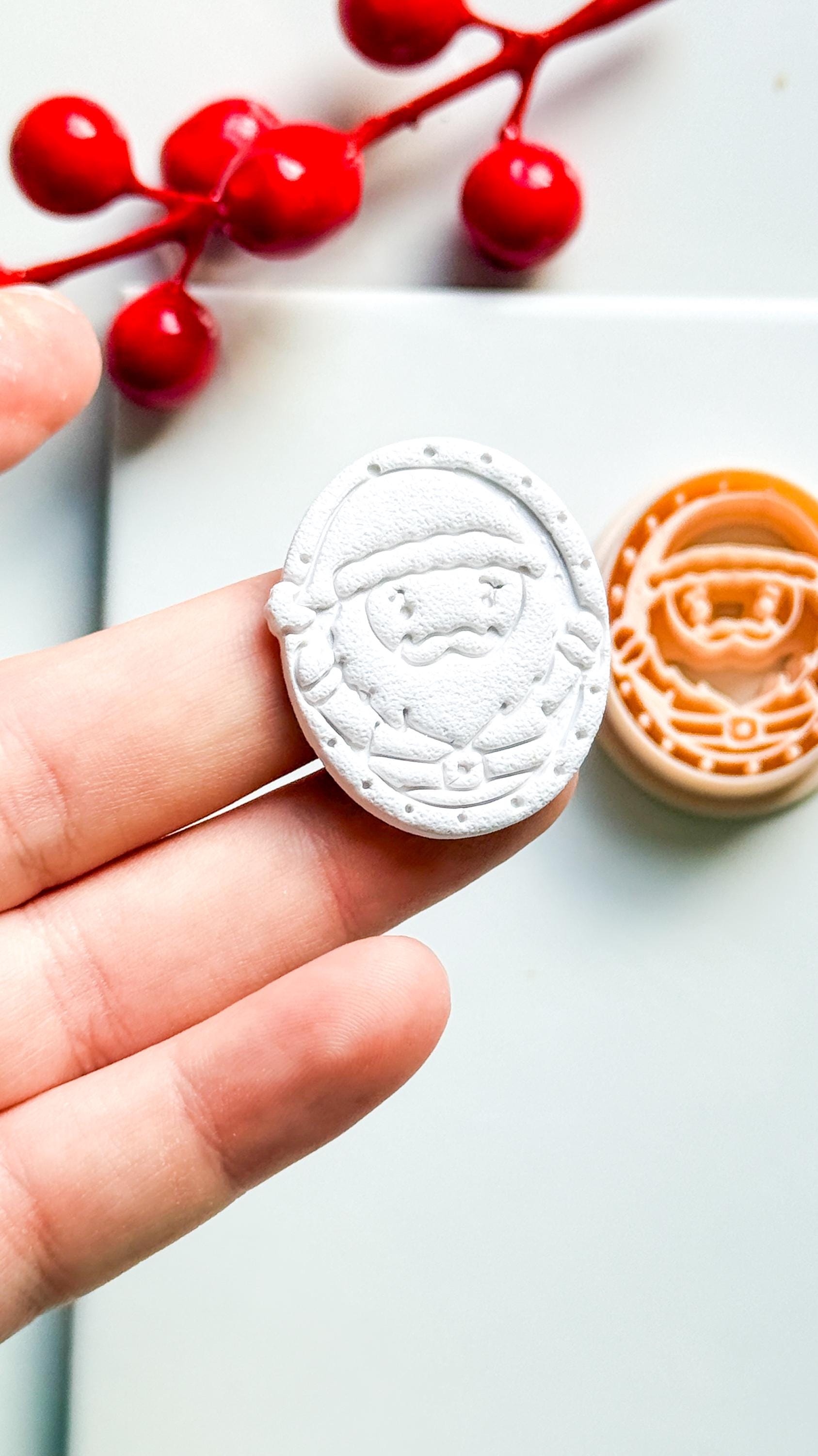 Jolly Santa Clay Cutter: Christmas Polymer Clay Tool