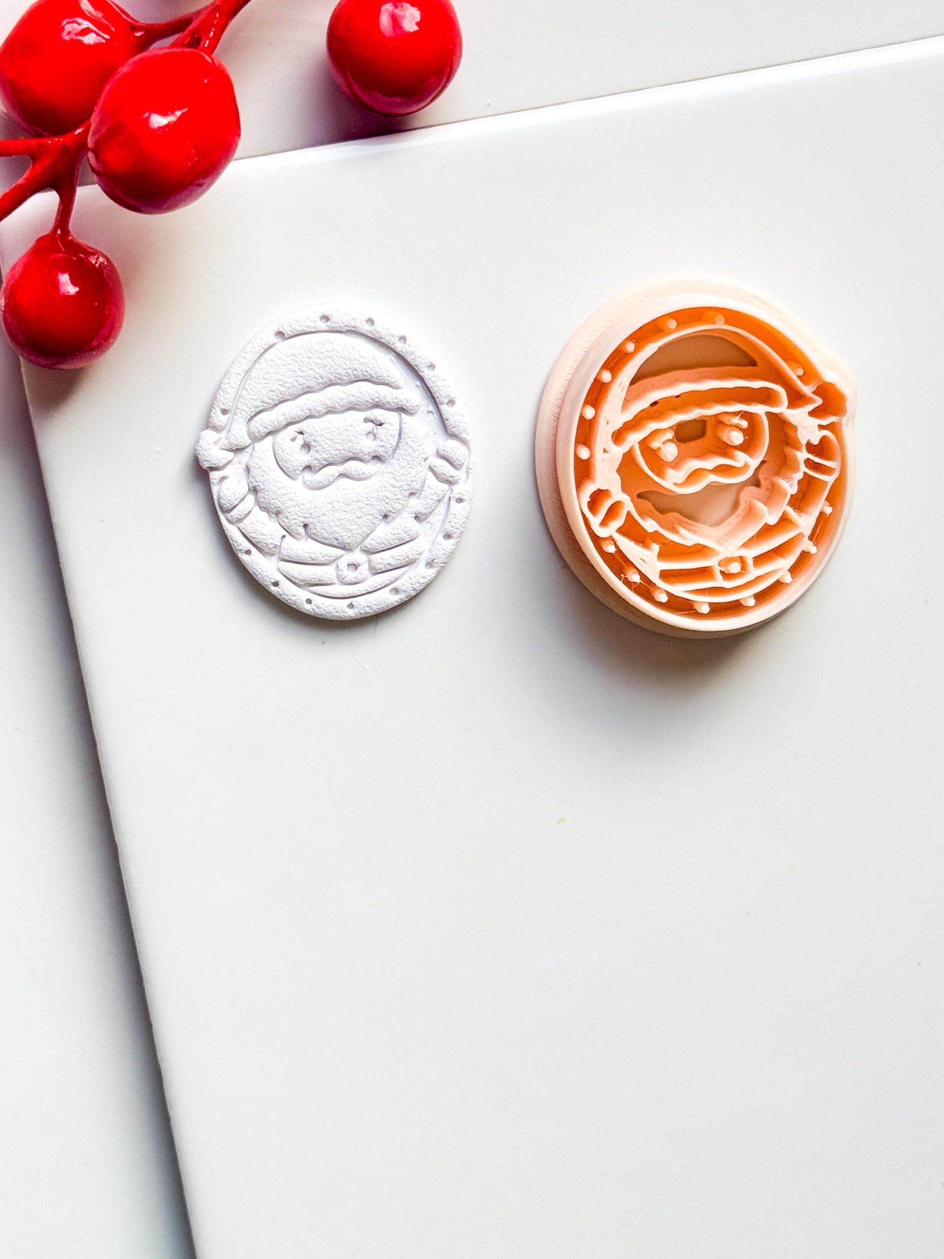 Jolly Santa Clay Cutter: Christmas Polymer Clay Tool