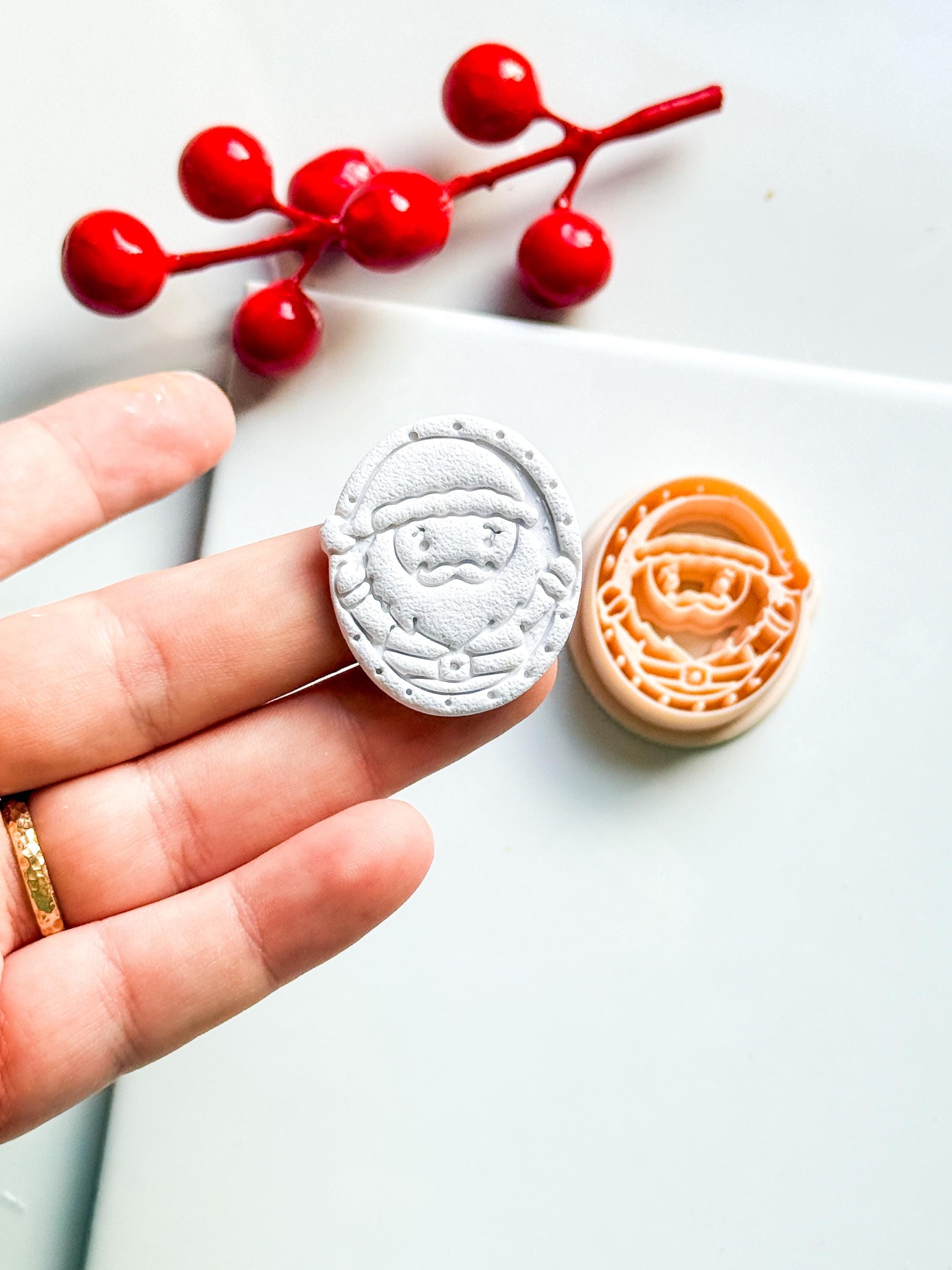 Jolly Santa Clay Cutter: Christmas Polymer Clay Tool