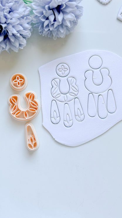 Bare & Bloom Clay Cutter Set: Floral and Plain U Shapes