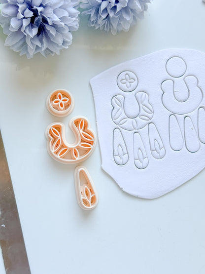 Bare & Bloom Clay Cutter Set: Floral and Plain U Shapes