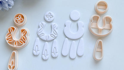 Bare & Bloom Clay Cutter Set: Floral and Plain U Shapes