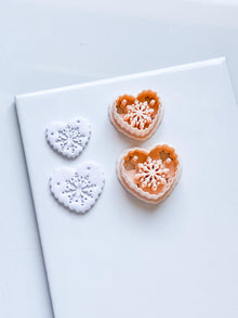 Snowkiss Clay Cutter – Heart Snowflake Earring Design, Christmas Polymer Clay Tool