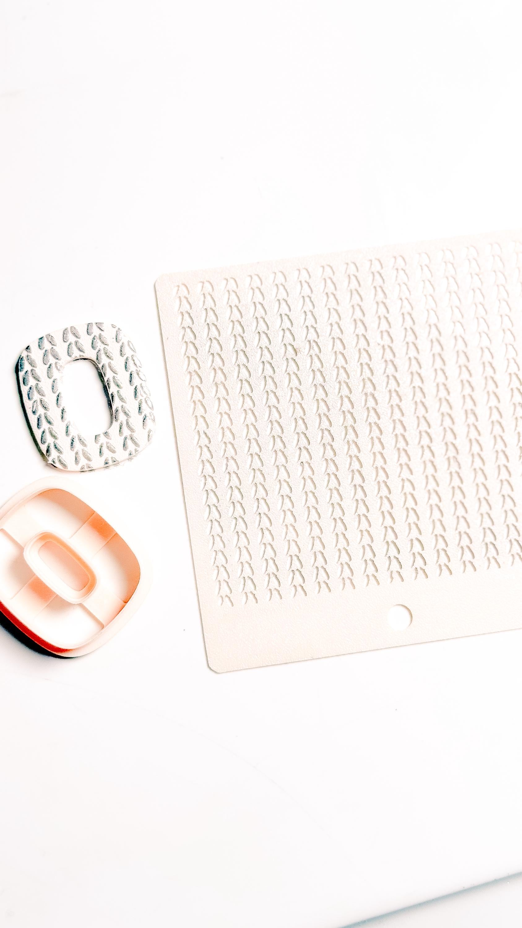 Knit Texture Stencil for Polymer Clay: Simple Sweater Pattern