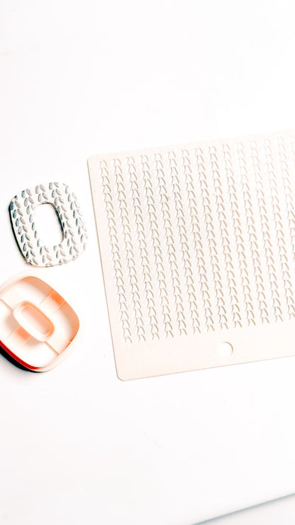 Knit Texture Stencil for Polymer Clay: Simple Sweater Pattern