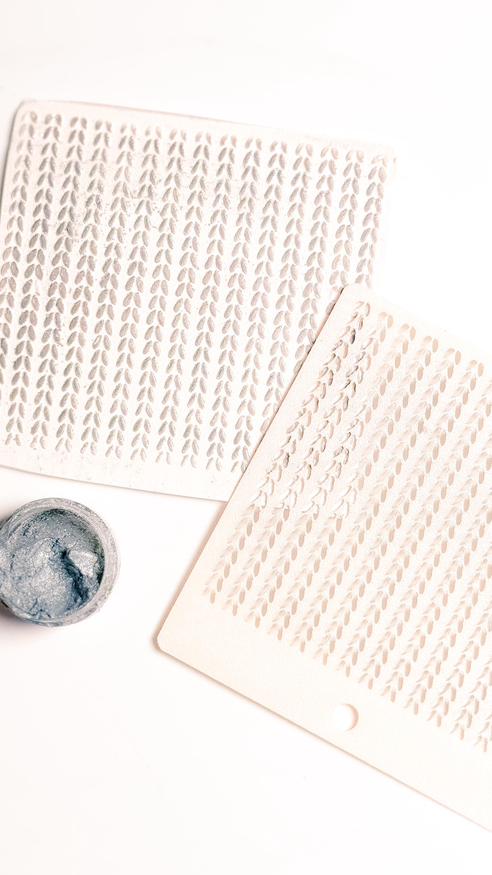 Knit Texture Stencil for Polymer Clay: Simple Sweater Pattern