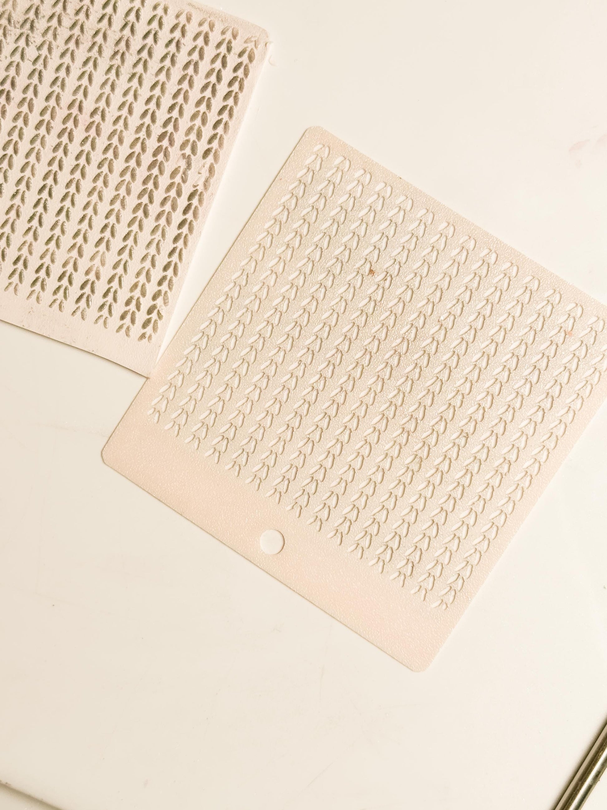 Knit Texture Stencil for Polymer Clay: Simple Sweater Pattern