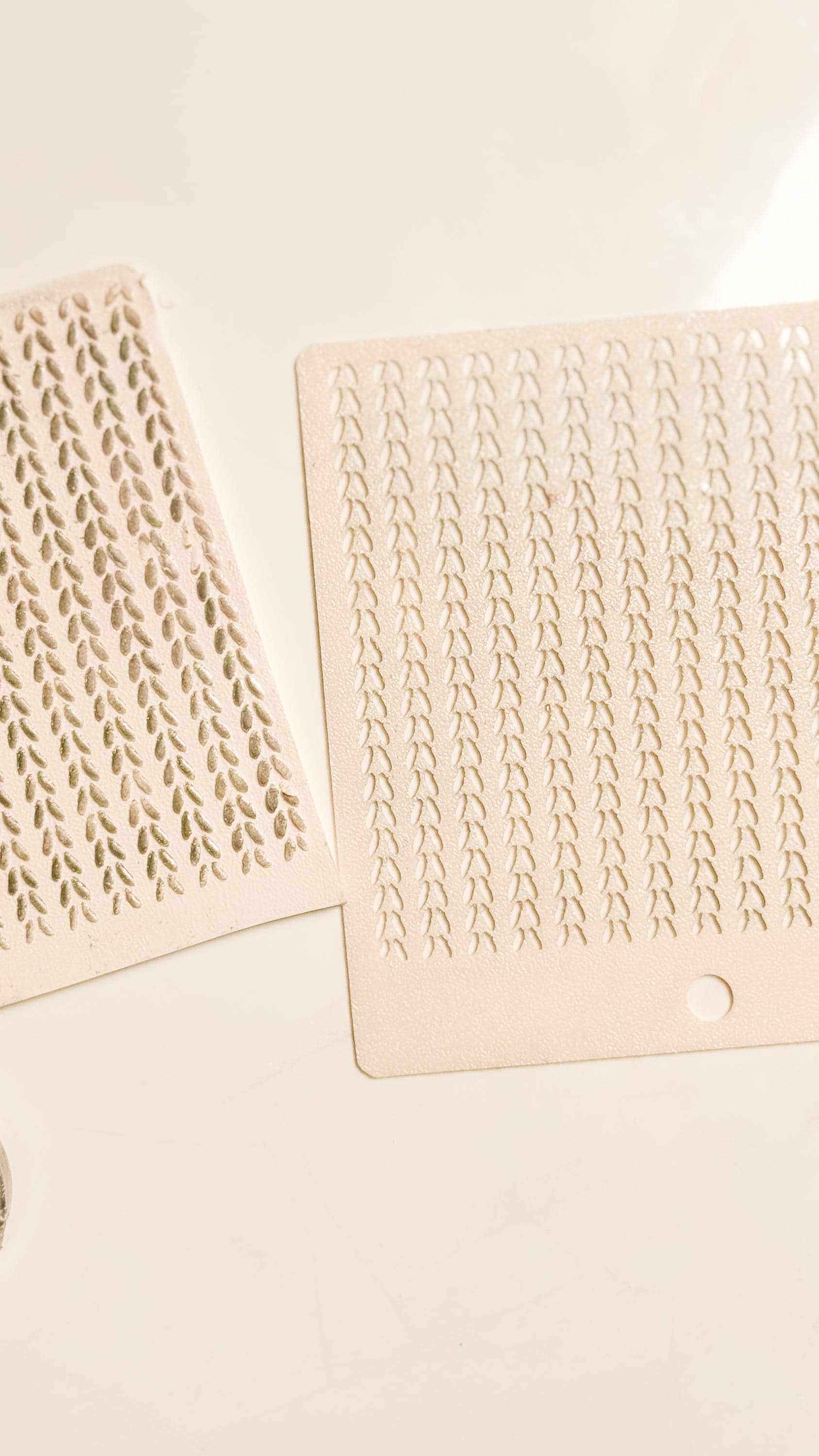 Knit Texture Stencil for Polymer Clay: Simple Sweater Pattern