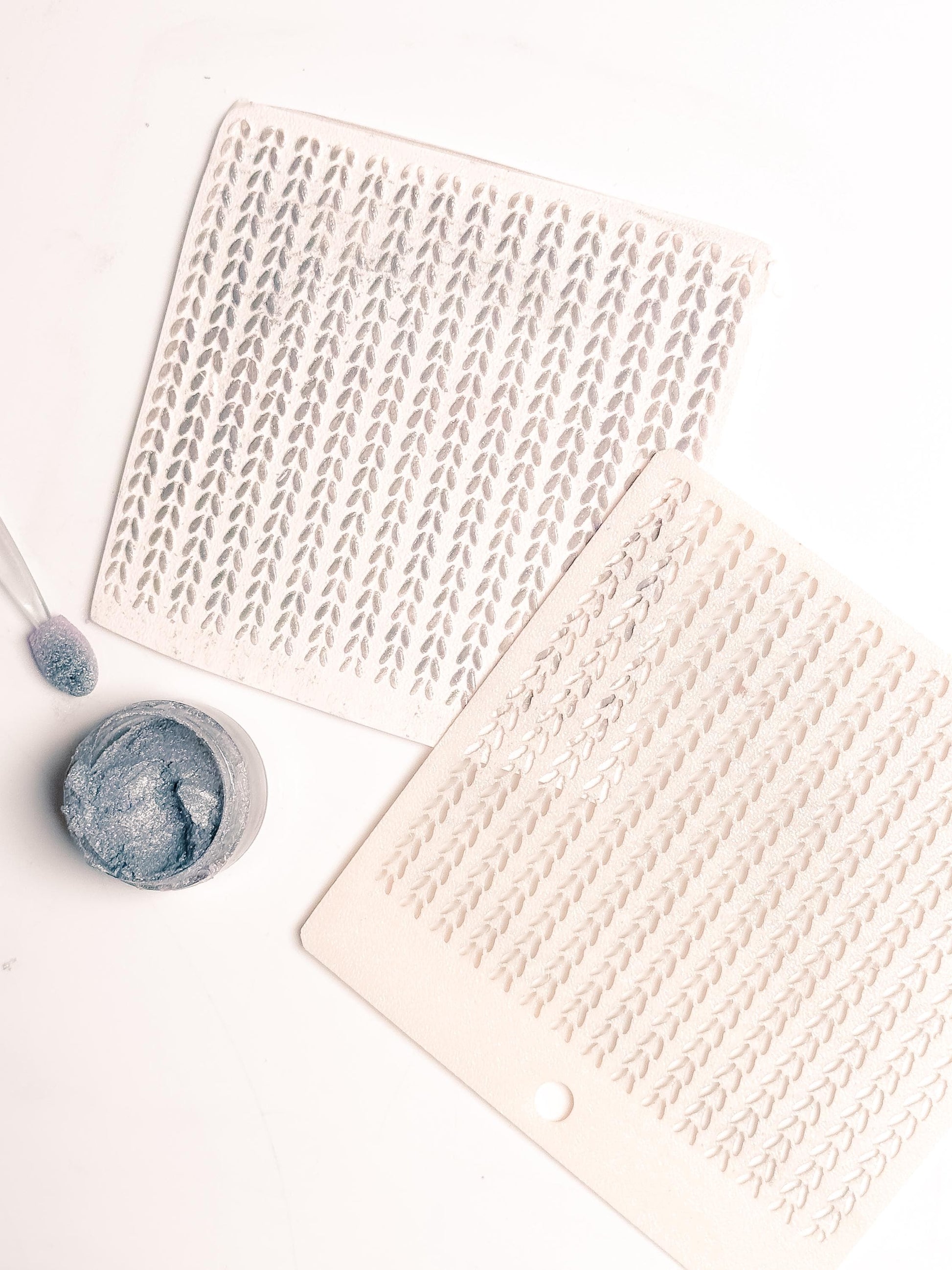 Knit Texture Stencil for Polymer Clay: Simple Sweater Pattern