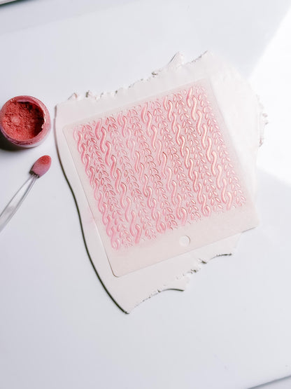 Cable Knit Texture Stencil for Polymer Clay: Braided Sweater Pattern