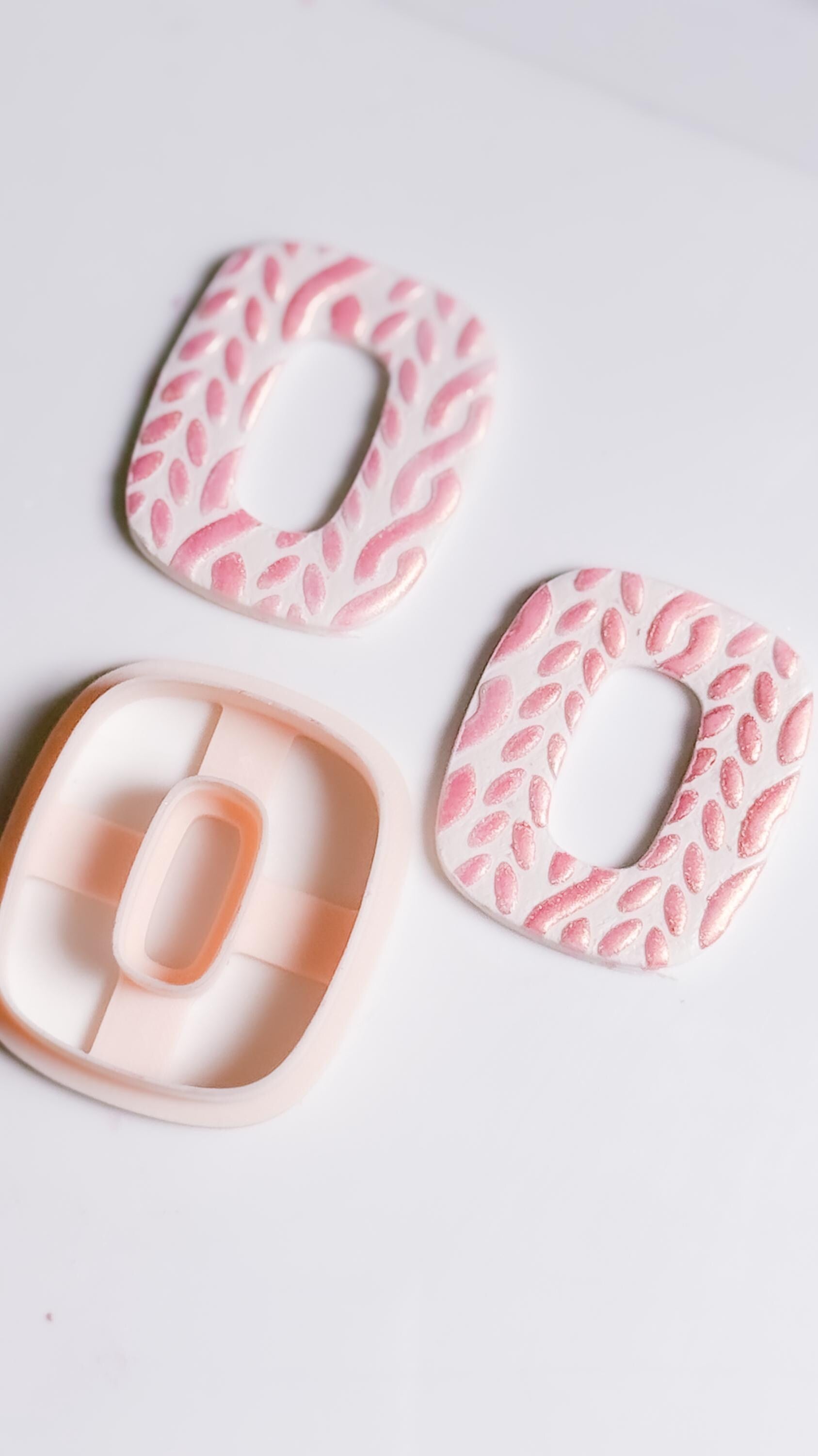 Cable Knit Texture Stencil for Polymer Clay: Braided Sweater Pattern