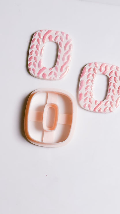 Cable Knit Texture Stencil for Polymer Clay: Braided Sweater Pattern