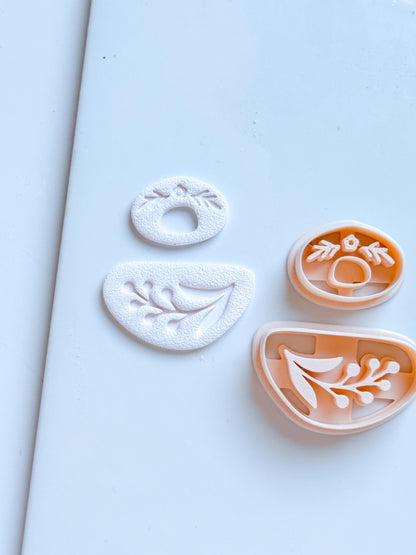 Floral Dangle Earring Polymer Clay Cutter Set Jewelry Making Tools