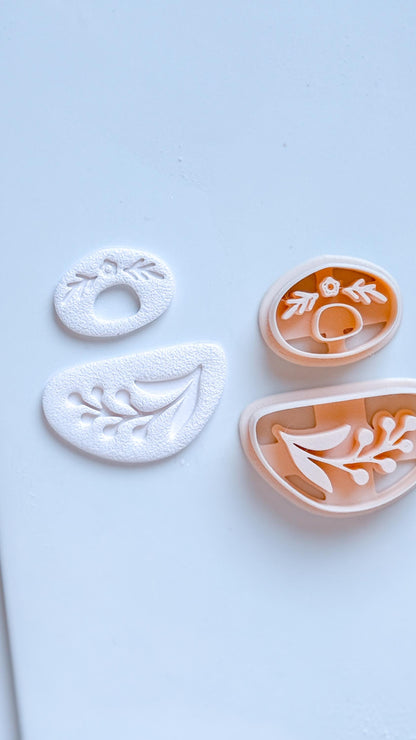 Floral Dangle Earring Polymer Clay Cutter Set Jewelry Making Tools